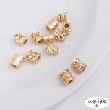 Gold Color-Preserving Pendant Flower Tube Bead DIY Bracelet