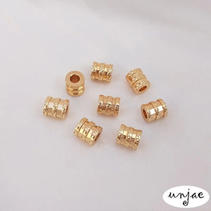 Gold Color-Preserving Pendant Flower Tube Bead DIY Bracelet