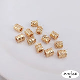 Gold Color-Preserving Pendant Flower Tube Bead DIY Bracelet