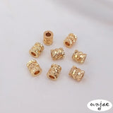 Gold Color-Preserving Pendant Flower Tube Bead DIY Bracelet