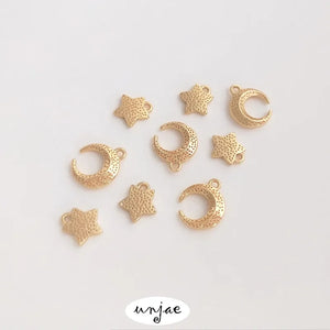 Gold Star & Moon Pendant Jewelry DIY Accessories