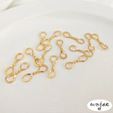 Gold-covered 8-shaped Buckle Accessories for DIY Jewelry