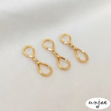 Gold-covered 8-shaped Buckle Accessories for DIY Jewelry