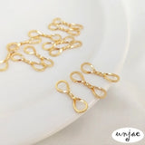 Gold-covered 8-shaped Buckle Accessories for DIY Jewelry