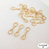 Gold-covered 8-shaped Buckle Accessories for DIY Jewelry