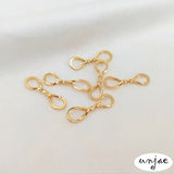 Gold-covered 8-shaped Buckle Accessories for DIY Jewelry