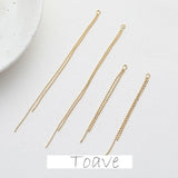 Gold Double Round Bead Tassel Chain DIY Earrings Material Accessories