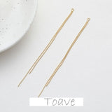 Gold Double Round Bead Tassel Chain DIY Earrings Material Accessories