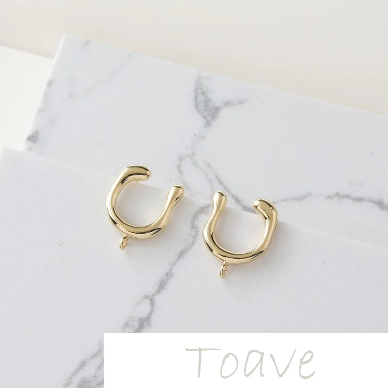 Gold-covered Earrings DIY Jewelry Silver Needle Accessories