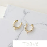 Gold-covered Earrings DIY Jewelry Silver Needle Accessories