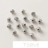 Gold-covered straight hole round beads for diy bracelet necklace