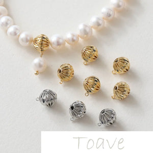 Gold-covered straight hole round beads for diy bracelet necklace