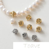 Gold-covered straight hole round beads for diy bracelet necklace