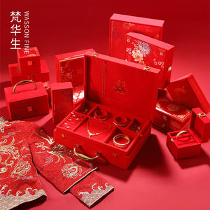 Dowry Jewelry Box Wedding Set Box Necklace Bracelet Gift Box