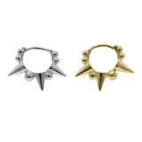 925 Silver Spike Charm Huggie Hoop Earrings