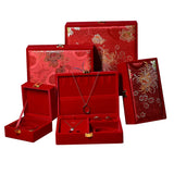Red Velvet Dragon Phoenix Bracelet Jewelry Box