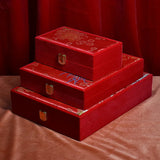 Red Velvet Dragon Phoenix Bracelet Jewelry Box