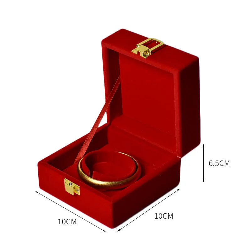 Red Velvet Dragon Phoenix Bracelet Jewelry Box
