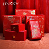 Red Velvet Dragon Phoenix Bracelet Jewelry Box