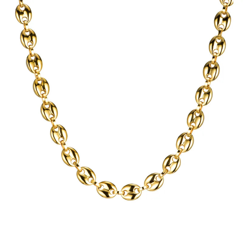 Men's Stainless Steel Chain Necklace Set Hip Hop Jewelry