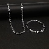 Men's Stainless Steel Chain Necklace Set Hip Hop Jewelry