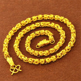 24k Plated Rope Necklace for Men