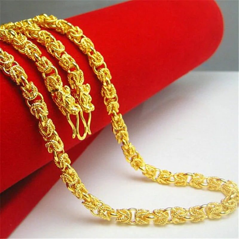 24k Plated Rope Necklace for Men