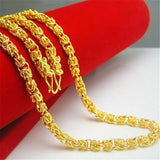 24k Plated Rope Necklace for Men