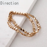Gold-Plated Gallstone Star Bracelet Necklace Beads Spacer 1PCS