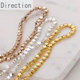 Gold-Plated Gallstone Star Bracelet Necklace Beads Spacer 1PCS