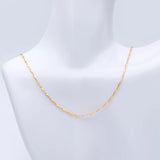 Gold-Plated Brass Bar Chain 1.2mm Thin for DIY Jewelry