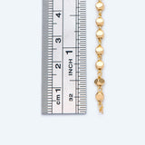 3mm Faceted Bead Brass Chain for Jewelry Making