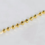 3mm Faceted Bead Brass Chain for Jewelry Making