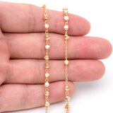 3mm Faceted Bead Brass Chain for Jewelry Making