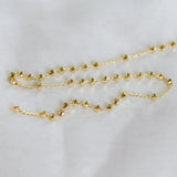 3mm Faceted Bead Brass Chain for Jewelry Making