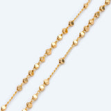 3mm Faceted Bead Brass Chain for Jewelry Making