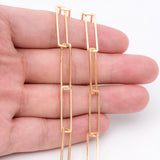 Rectangle Link Chain for Necklace Making (#LK-405)