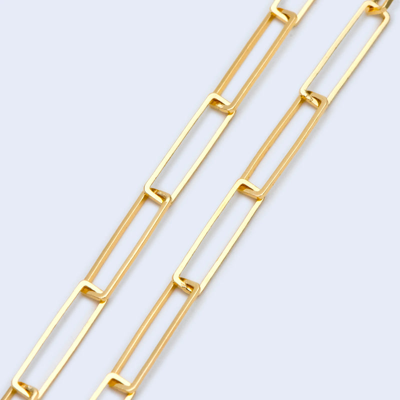Rectangle Link Chain for Necklace Making (#LK-405)
