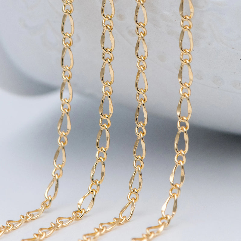 2.5mm Brass Chains Necklace Supplies (#LK-282)/ 1 Meter