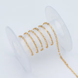 2.5mm Brass Link Chains for DIY Necklaces (#LK-276) 1 Meter