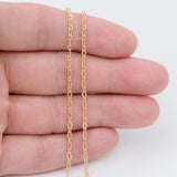 2.5mm Brass Link Chains for DIY Necklaces (#LK-276) 1 Meter