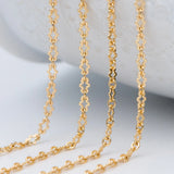2.5mm Brass Link Chains for DIY Necklaces (#LK-276) 1 Meter