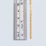 2.5mm Brass Link Chains for DIY Necklaces (#LK-276) 1 Meter