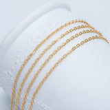 2.5mm Brass Link Chains for DIY Necklaces (#LK-276) 1 Meter