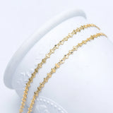 Brass Link Chains 3.6mm, Floral Specialty Chains for Necklace