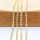 Brass Link Chains 3.6mm, Floral Specialty Chains for Necklace