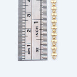 Brass Link Chains 3.6mm, Floral Specialty Chains for Necklace