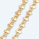 Brass Link Chains 3.6mm, Floral Specialty Chains for Necklace