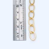 Brass Oval Chains 8.5x12mm Link Cable Chain (#LK-351)