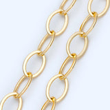Brass Oval Chains 8.5x12mm Link Cable Chain (#LK-351)